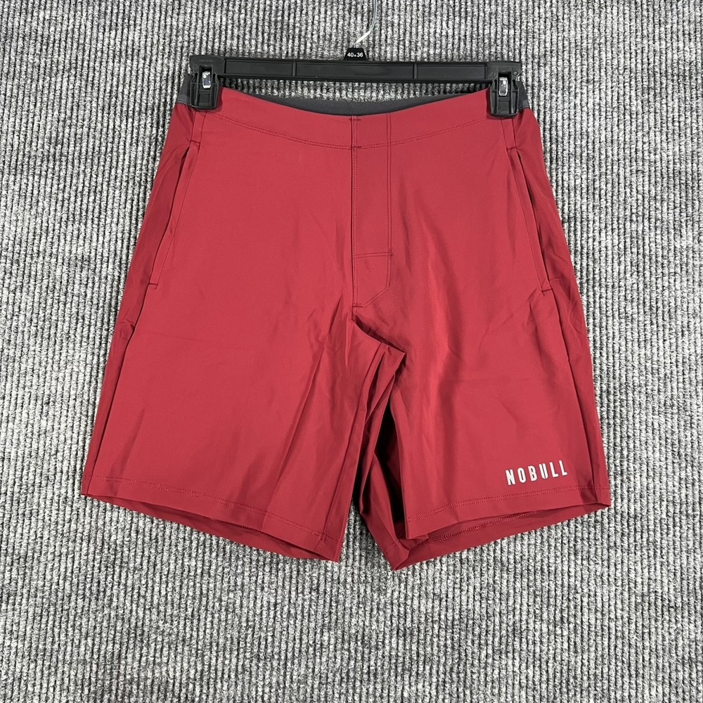 NoBull Shorts Mens Medium Red CrossFit Active Athletic Workout Gym Run Lift